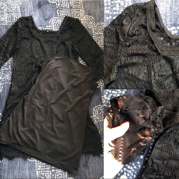 🖤 SIZE MEDIUM- BLACK CROCHET DRESS! 😍 - Picture 6 of 8